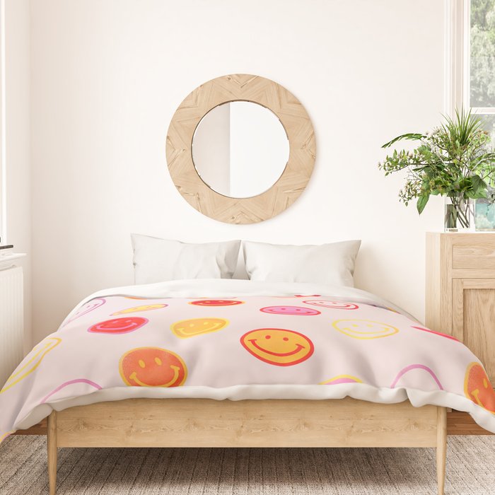 Smiling Faces Pattern Duvet Cover Gallery Image 3