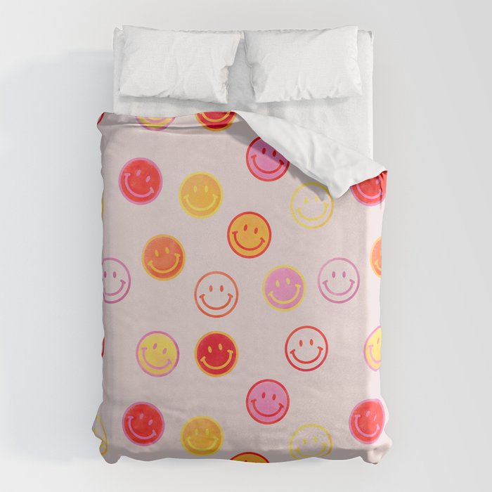 Smiling Faces Pattern Duvet Cover Gallery Image 1