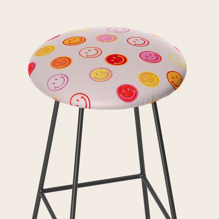 Smiling Faces Pattern Stool Gallery Image 2