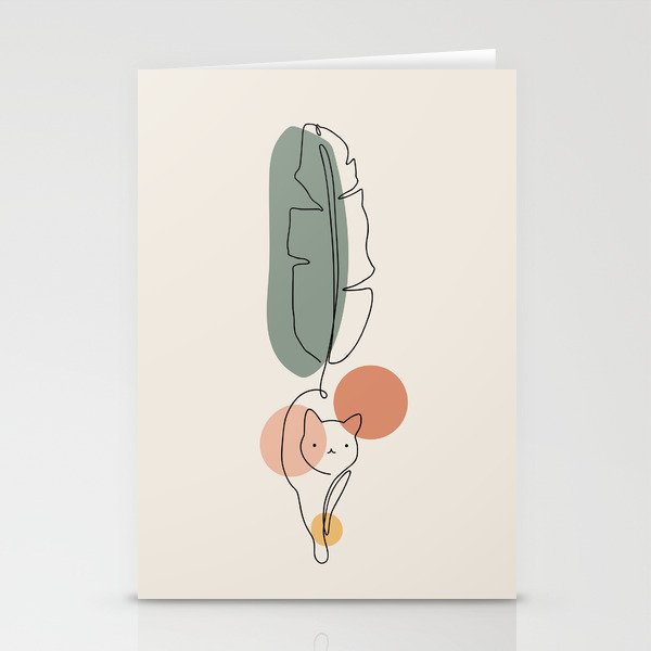 Cat and Plant 35 Stationery Card Gallery Image 2
