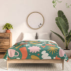 Abstract retro organic christmas shape pattern Comforter Gallery Image 3