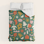 Abstract retro organic christmas shape pattern Comforter Gallery Image 6