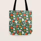 Abstract retro organic christmas shape pattern Tote Bag Gallery Image 1