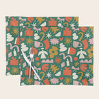 Abstract retro organic christmas shape pattern Placemat Gallery Image 1
