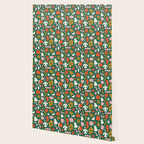 Abstract retro organic christmas shape pattern Wallpaper Gallery Image 2