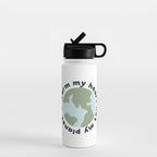 Warm my heart not my planet Water Bottle Gallery Image 1