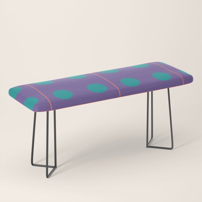 Retro Geometric Circle Grid Bench Gallery Image 1