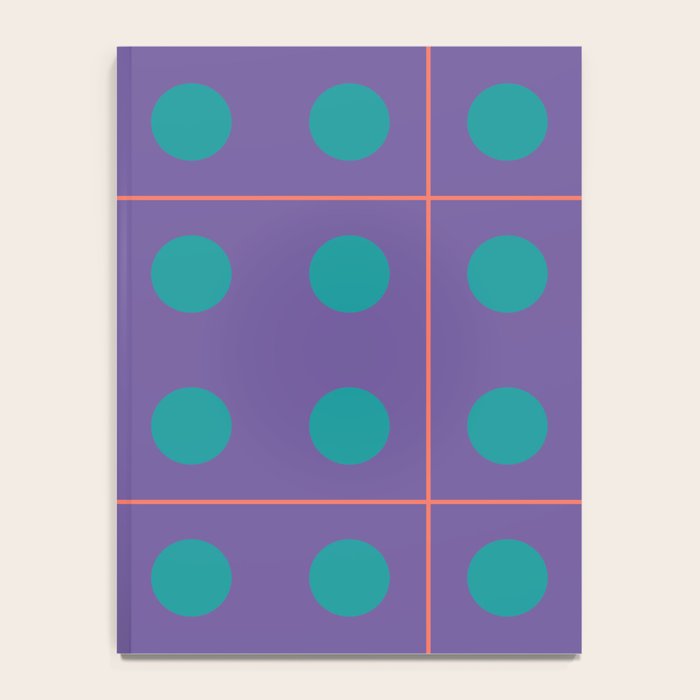 Retro Geometric Circle Grid Notebook Gallery Image 4