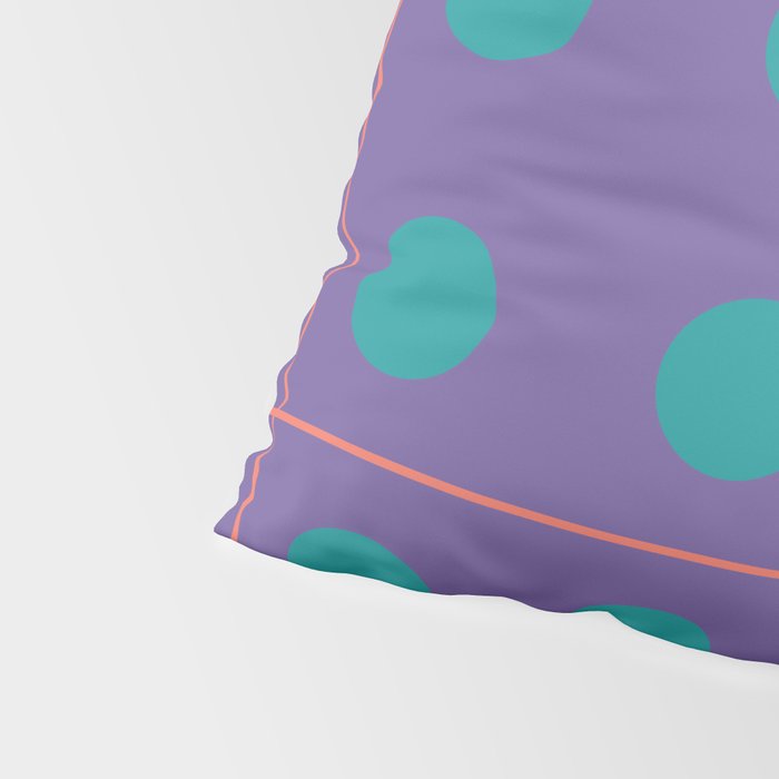 Retro Geometric Circle Grid Pillow Sham Gallery Image 4