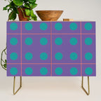Retro Geometric Circle Grid Credenza Gallery Image 1