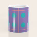 Retro Geometric Circle Grid Coffee Mug Gallery Image 4