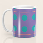 Retro Geometric Circle Grid Coffee Mug Gallery Image 3