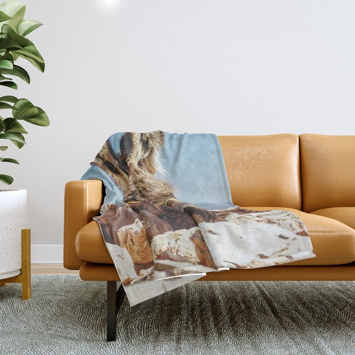 Donkey photo Throw Blanket Gallery Image 1
