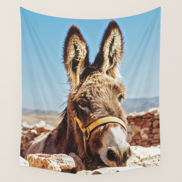 Donkey photo Wall Tapestry Gallery Image 1