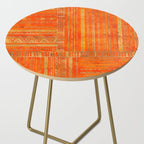 Tribal Ethnic pattern gold on bright orange Side Table Gallery Image 2