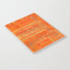 Tribal Ethnic pattern gold on bright orange Notebook Gallery Image 3