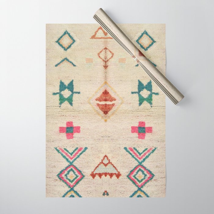 Vintage Moroccan Berber Carpet Wrapping Paper Gallery Image 1