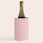 Fine Stripes Vertical Pattern Fresh Pink and White Wine Chiller Gallery Image 3