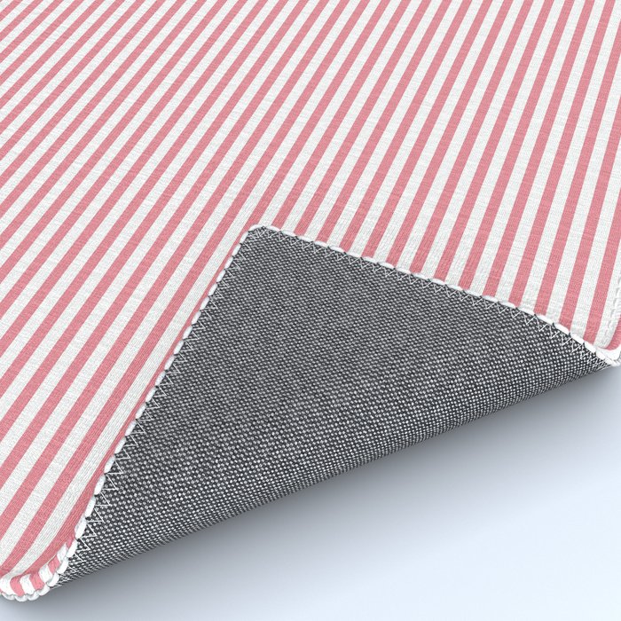 Fine Stripes Vertical Pattern Fresh Pink and White Rug Gallery Image 4