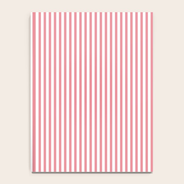 Fine Stripes Vertical Pattern Fresh Pink and White Notebook Gallery Image 4
