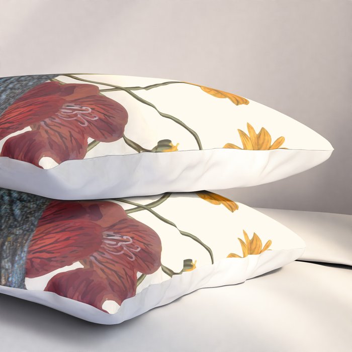 Little Bird and Flowers Pillow Sham Gallery Image 3