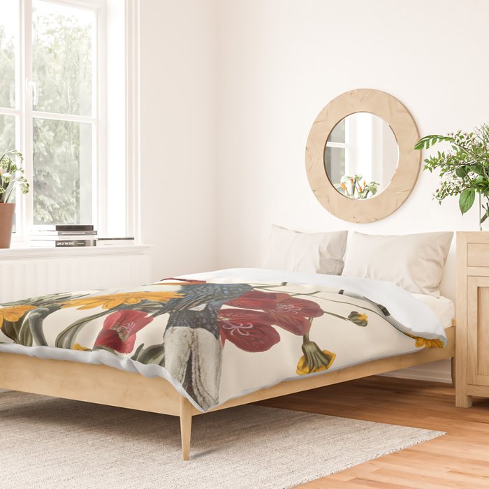 Little Bird and Flowers Duvet Cover Gallery Image 2