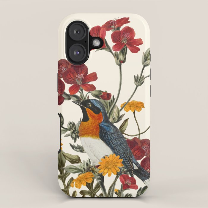 Little Bird and Flowers iPhone Case Gallery Image 1