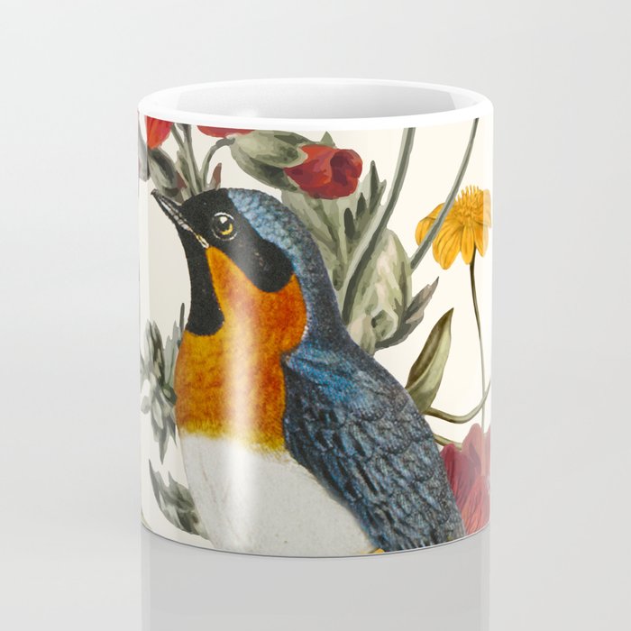 Little Bird and Flowers Coffee Mug Gallery Image 4