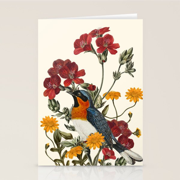 Little Bird and Flowers Stationery Card Gallery Image 2