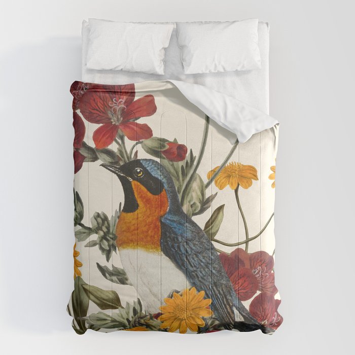 Little Bird and Flowers Comforter Gallery Image 1