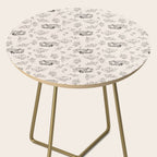 Tiger and Flower Line Art Side Table Gallery Image 2