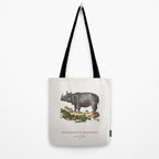 Indian Rhino Retro Art Tote Bag Gallery Image 2