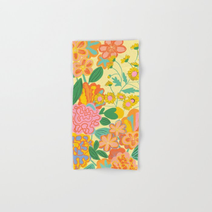 Yellow floral Bath Towel Gallery Image 1