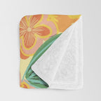 Yellow floral Throw Blanket Gallery Image 3