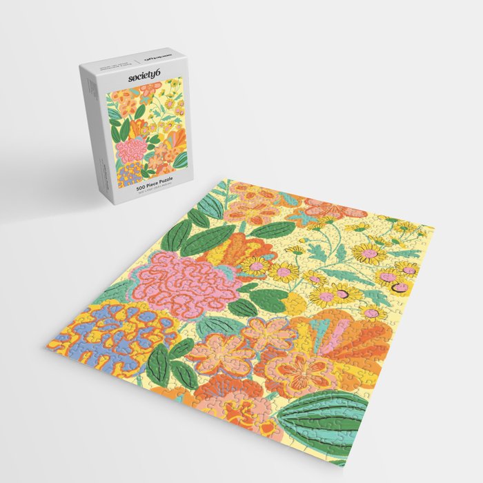 Yellow floral Jigsaw Puzzle Gallery Image 2