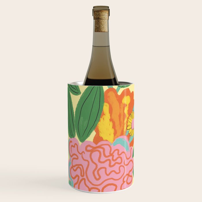 Yellow floral Wine Chiller Gallery Image 2