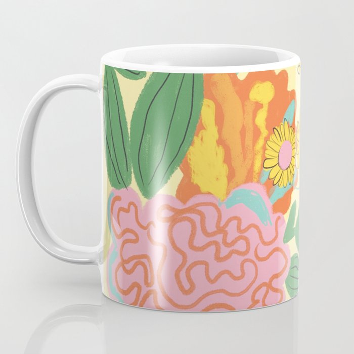 Yellow floral Coffee Mug Gallery Image 3