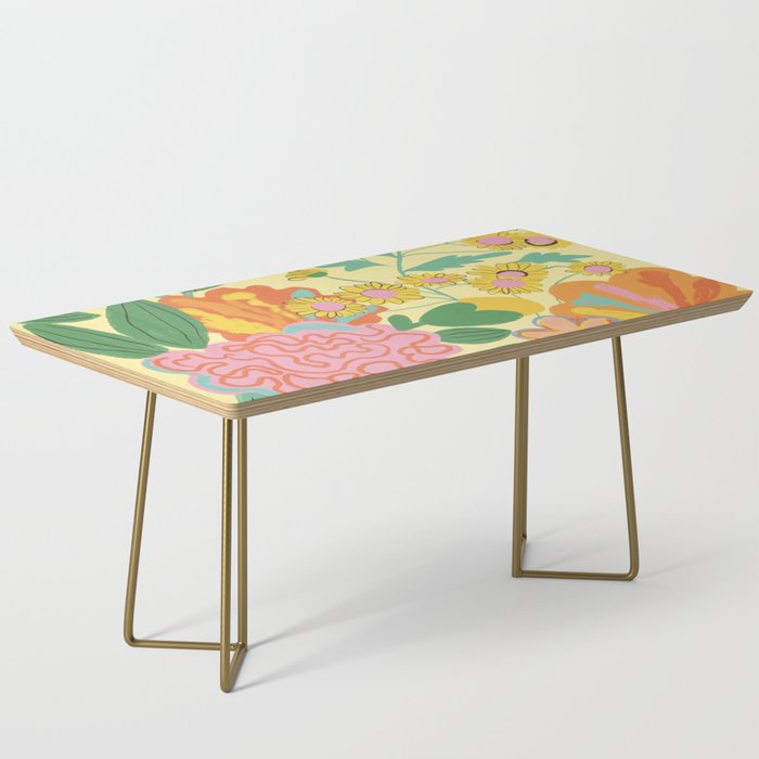 Yellow floral Coffee Table Gallery Image 2
