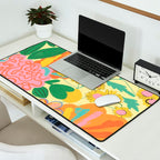 Yellow floral Desk Mat Gallery Image 2