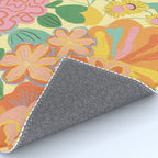 Yellow floral Rug Gallery Image 4