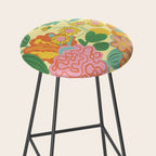 Yellow floral Stool Gallery Image 2