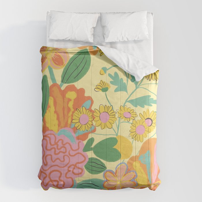 Yellow floral Comforter Gallery Image 6