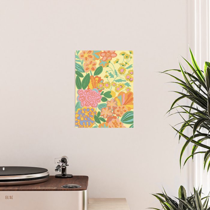 Yellow floral Poster Gallery Image 2