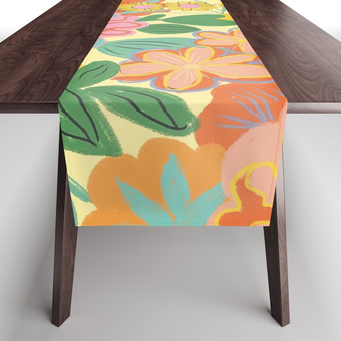 Yellow floral Table Runner Gallery Image 1