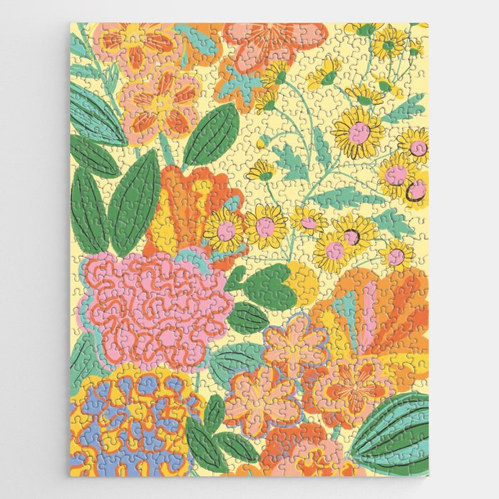 Yellow floral Jigsaw Puzzle Gallery Image 1