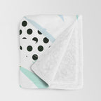 Monsterabstract, Abstract Tropical Nature Pastel Collage, Graphic Design Botanical Garden, Monstera Exotic Plants Geometric Shapes, Eclectic Bohemian Contemporary Color Story  Throw Blanket Gallery Image 3