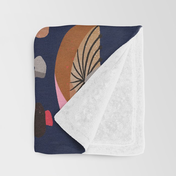 Mushroom Collection - Navy Throw Blanket Gallery Image 3