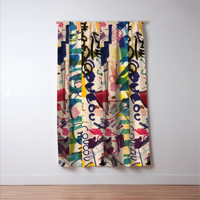 Urban Graffiti Paper Street Art Window Curtain Gallery Image 3