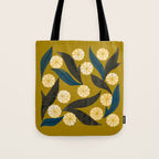 Gold Floral Tote Bag Gallery Image 1
