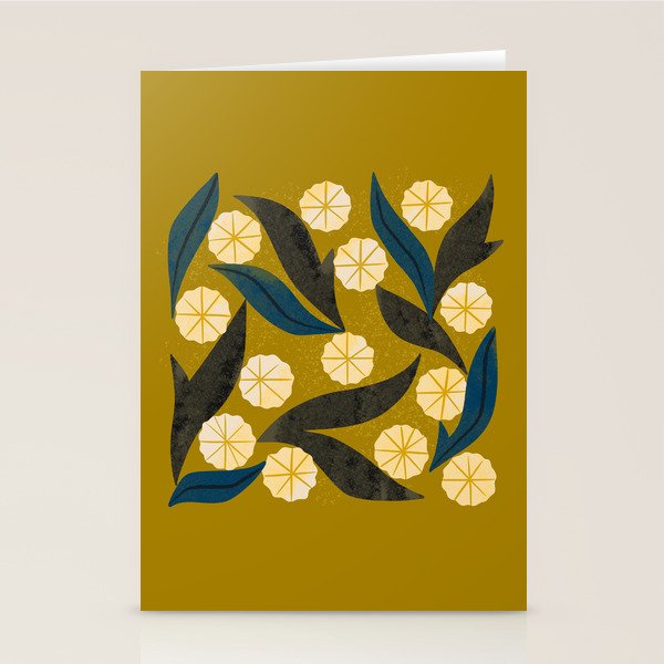 Gold Floral Stationery Card Gallery Image 2